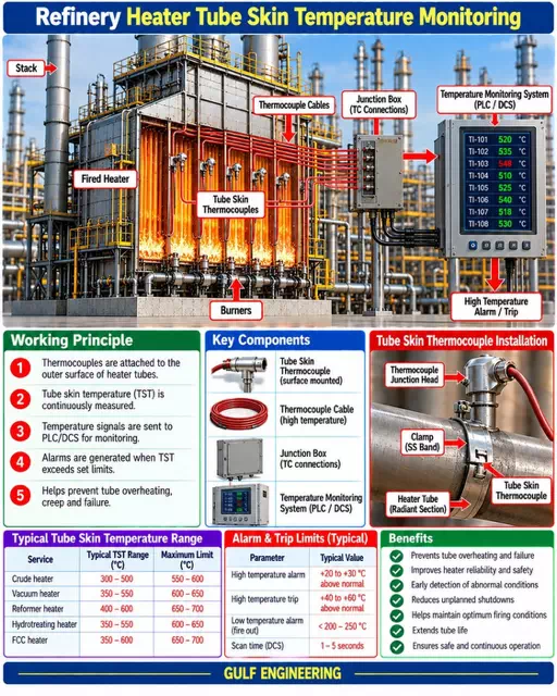 Refinery Heater Tube Skin Temperature Monitoring